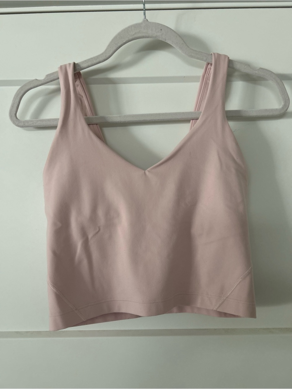 lululemon Align Light Pink V‑Neck Sports Crop Bra